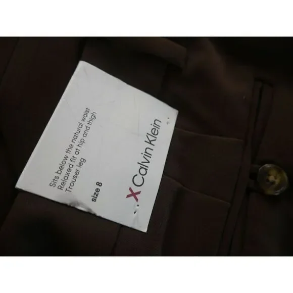 Calvin Klein Women's High-Rise Wide-Leg Pants 8 - Picture 11 of 12